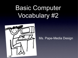 Basic Computer Vocabulary #2
