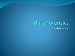 Data Foresensics