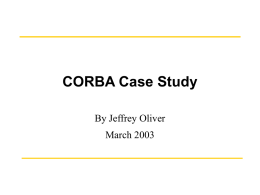 CORBA Case Study