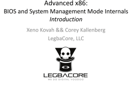Advanced x86: BIOS and System Management Mode Internals