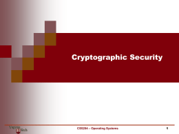 Cryptographic Security