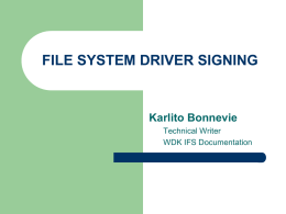 file system driver signing