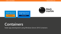 Faster app development using Windows Server 2016 containers