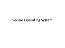 Secure Operating System - CSE