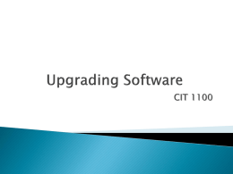 Upgrading Software