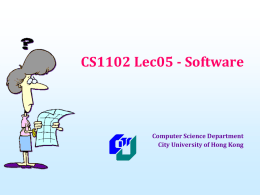 CS1102 Lecture Slides - Department of Computer Science