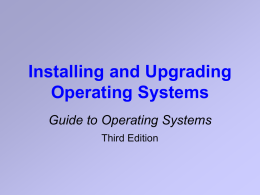 Installing an Operating System