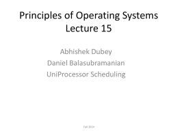 Principles of Operating Systems Lecture 15b