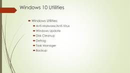 Windows 10 Utilities Slides File