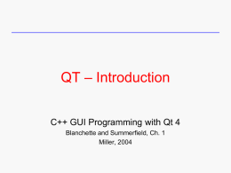 Qt Introduction (Ch. 1) - ppt