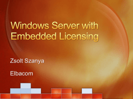 Server with Embedded Licensing Update