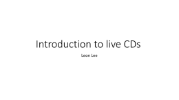 Introduction to live CDs