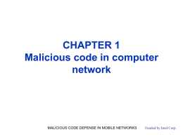 1. Malicious code in computer network