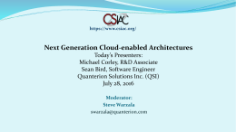 Next Generation Cloud-enabled Architectures 2016 New York State