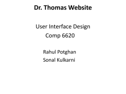 Dr. Thomas Website