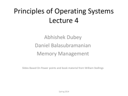 Principles of Operating System