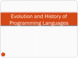 C | 4. Evolution of Programming Languages