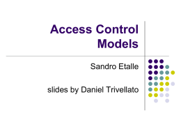 Lattice-based Access Control Models 1