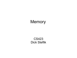 Memory and File Systems