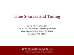Time Sources and Timing