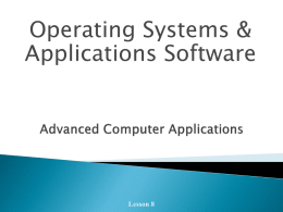 Advanced Computer Applications