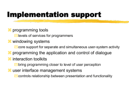 Programming the application