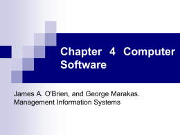 Chapter 4 Computer Software
