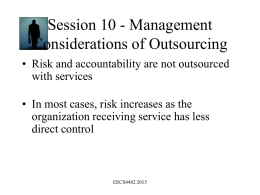 Audit Considerations of Outsourcing