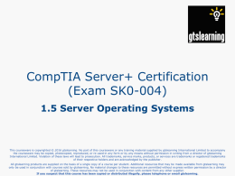 1.5 Server Operating Systems