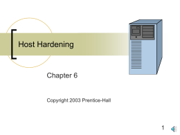 Chapter 6 - Hardening Host Computers