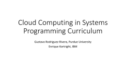 Cloud Computing in Systems Programming Curriculum