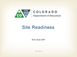 PowerPoint slides - Colorado Department of Education