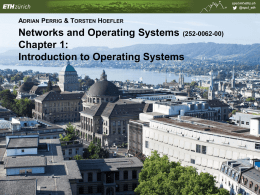 Operating Systems - Scalable Parallel Computing Lab