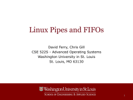 Inter-process communication: pipes