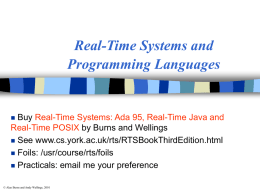 Real-Time Systems and Programming Languages