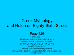 Greek Mythology - Mrs. Anderson's Classroom