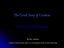 The Greek Story of Creation