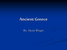Ancient Greece - AlexisWprojectnotes