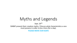 Myths and Legends - White Plains Public Schools