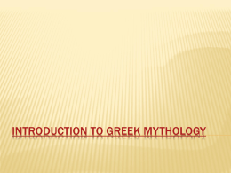 Introduction to Greek mythology
