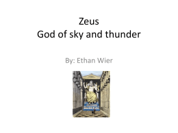 Zeus God of sky and thunder