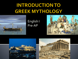 Greek Mythology Intro - Moore Public Schools