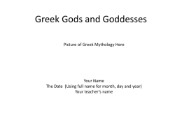 Name of Greek God, Goddess or Creature