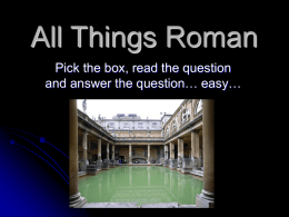 All Things Roman Quiz