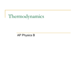 AP Physics B Thermodynamics