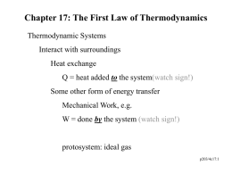 First Law of Thermodynamics {17}