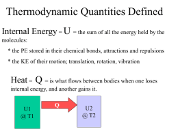 2. Thermodynamic Processes and Quantities Defined