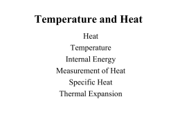 Temperature & Heat
