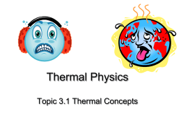 3.1 Thermal concepts