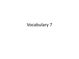 Vocabulary 7x